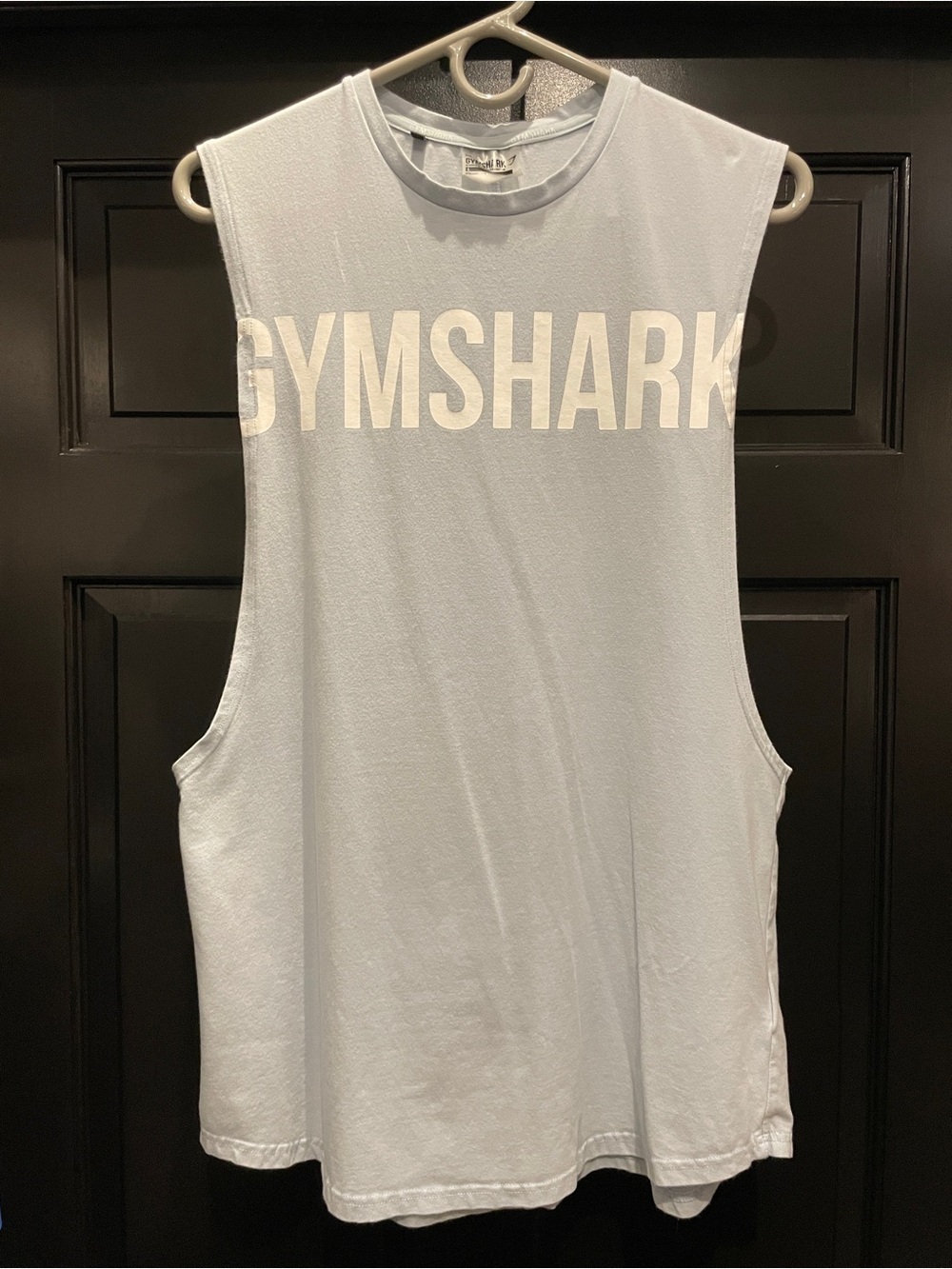 Gymshark Pale Blue Crewneck T-Shirt with Logo Tag